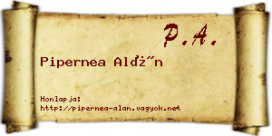 Pipernea Alán névjegykártya